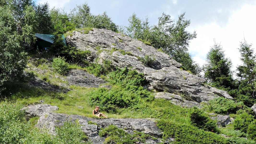 Visionssuche-Platz am Piz Mundin
